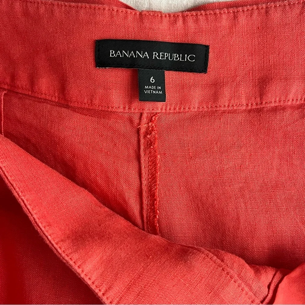 Banana Republic•Meridian Linen Ultra Wide Leg•Size 6